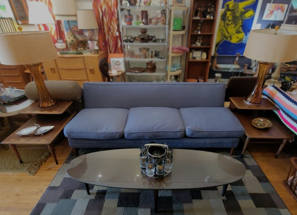 MCM Low Profile Sofa and Surfboard Coffee Table