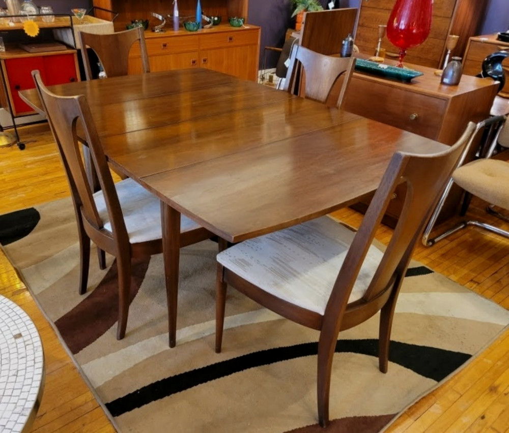 SOLD 1960s Broyhill Brasilia Premier Dining Table and Chairs 5 piece Set